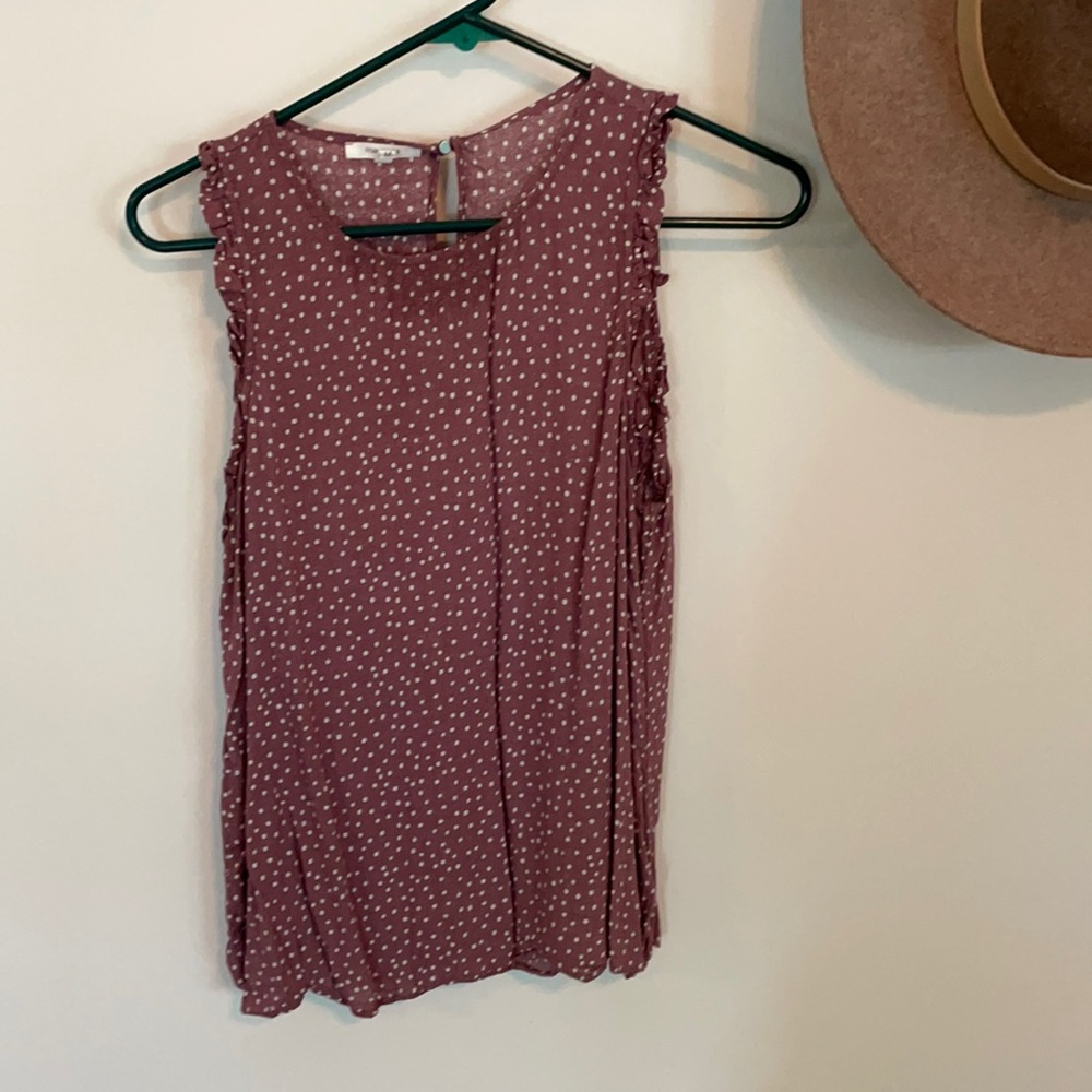 Mauve tank top blouse. Maurices.